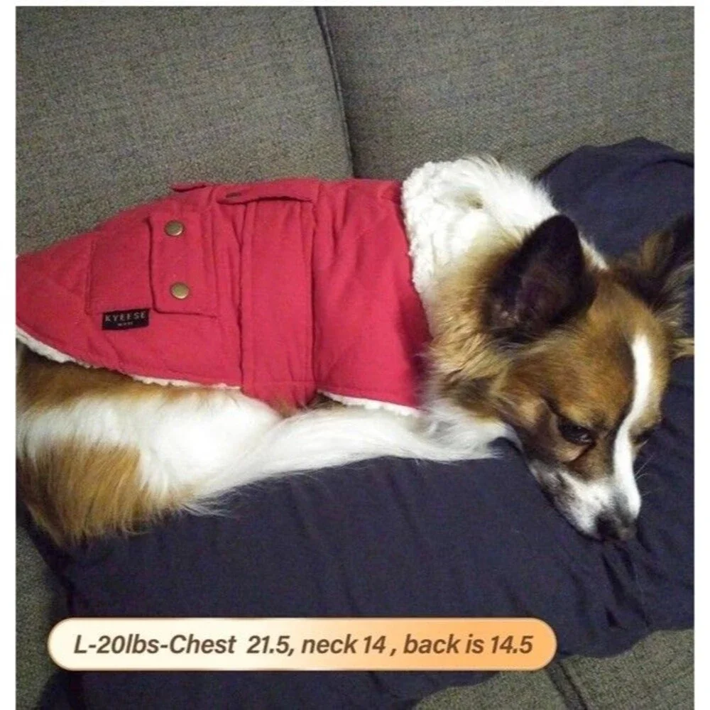 Dog Winter Coat, Dog Winter Jacket with Faux Fur Hood, Warm Dog Coat with